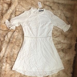 Adorable white 3/4 sleeve dress bridal shower!